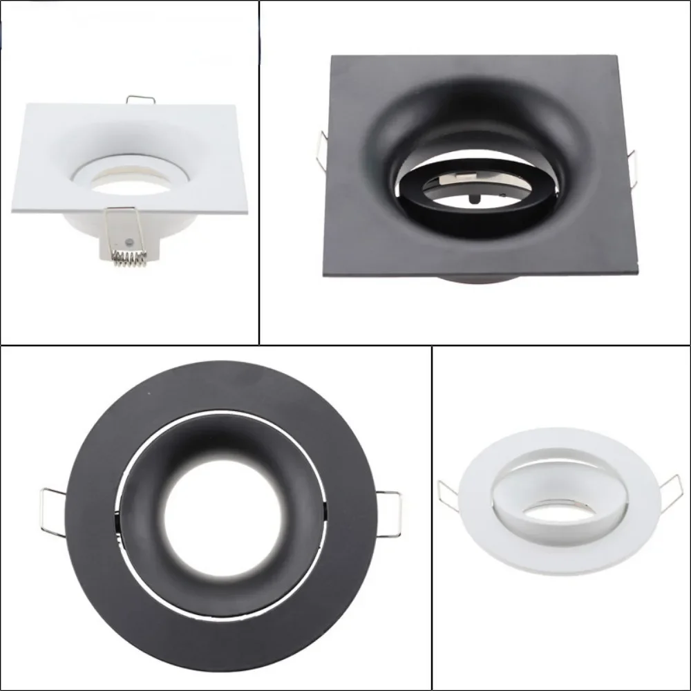 Zinc Alloy Recessed Framed Light Embedded Household Living Room Lighting Bedroom Aisle Hallway Round Downlight