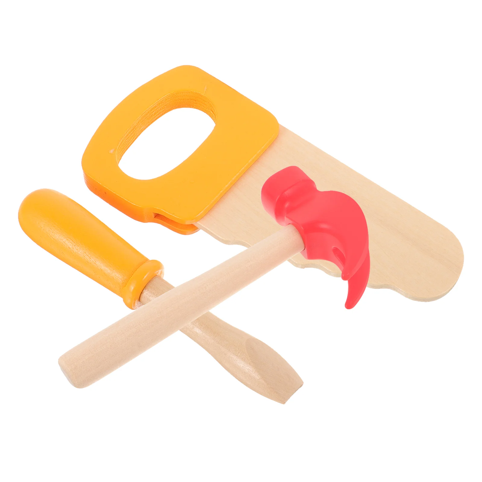 

Woodworking Toys Screwdriver Wooden Saw Children Simulation Hammer Kids Plaything Construction Pretend Tools Toddler B