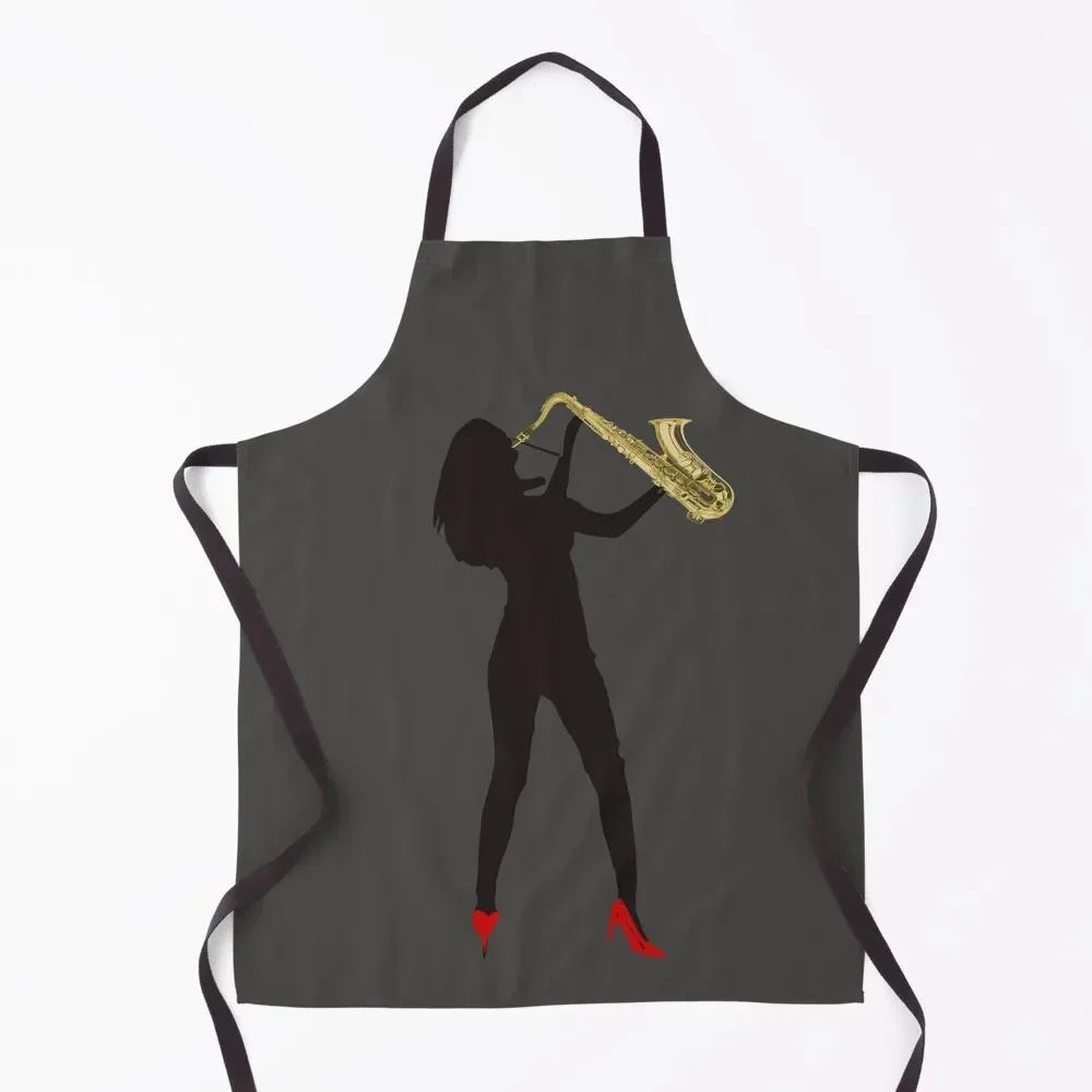 

Sax Girl Apron bib Customizable waiter Things For The Kitchen Apron