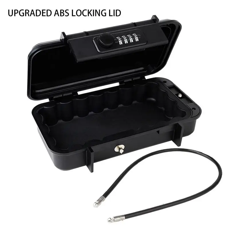 Travel Safe Lock Box Water-Resistant Security Case Four-digit Password Water-Resistant Detachable Chain Anti-theft Cabinet For