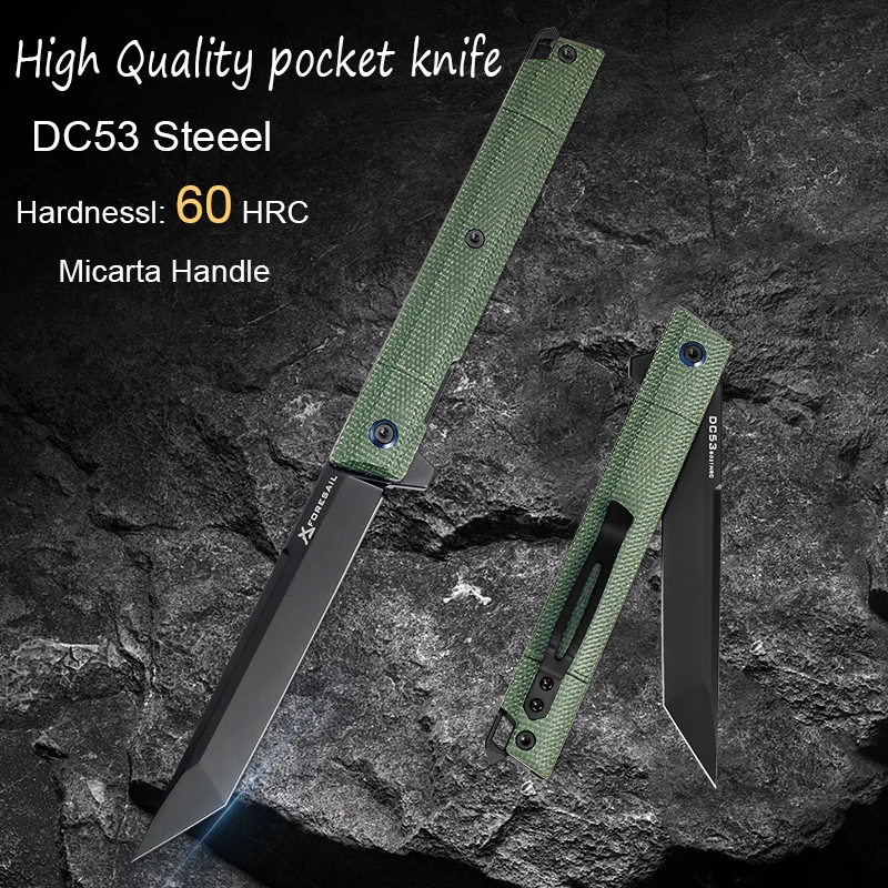 

DC53 Steel Outdoor Tactical Guard Folding Knife tactical Blade Multi-functional Tool EDC Knives Camping Hunting Pocket Knife