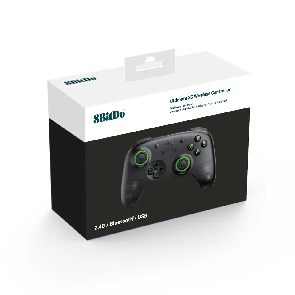 8BitDo - وحدة تحكم ألعاب لاسلكية Ultimate 2C للحاسوب، ويندوز 10، 11، ستيم ديك، راسبيري باي، أندرويد - 6
