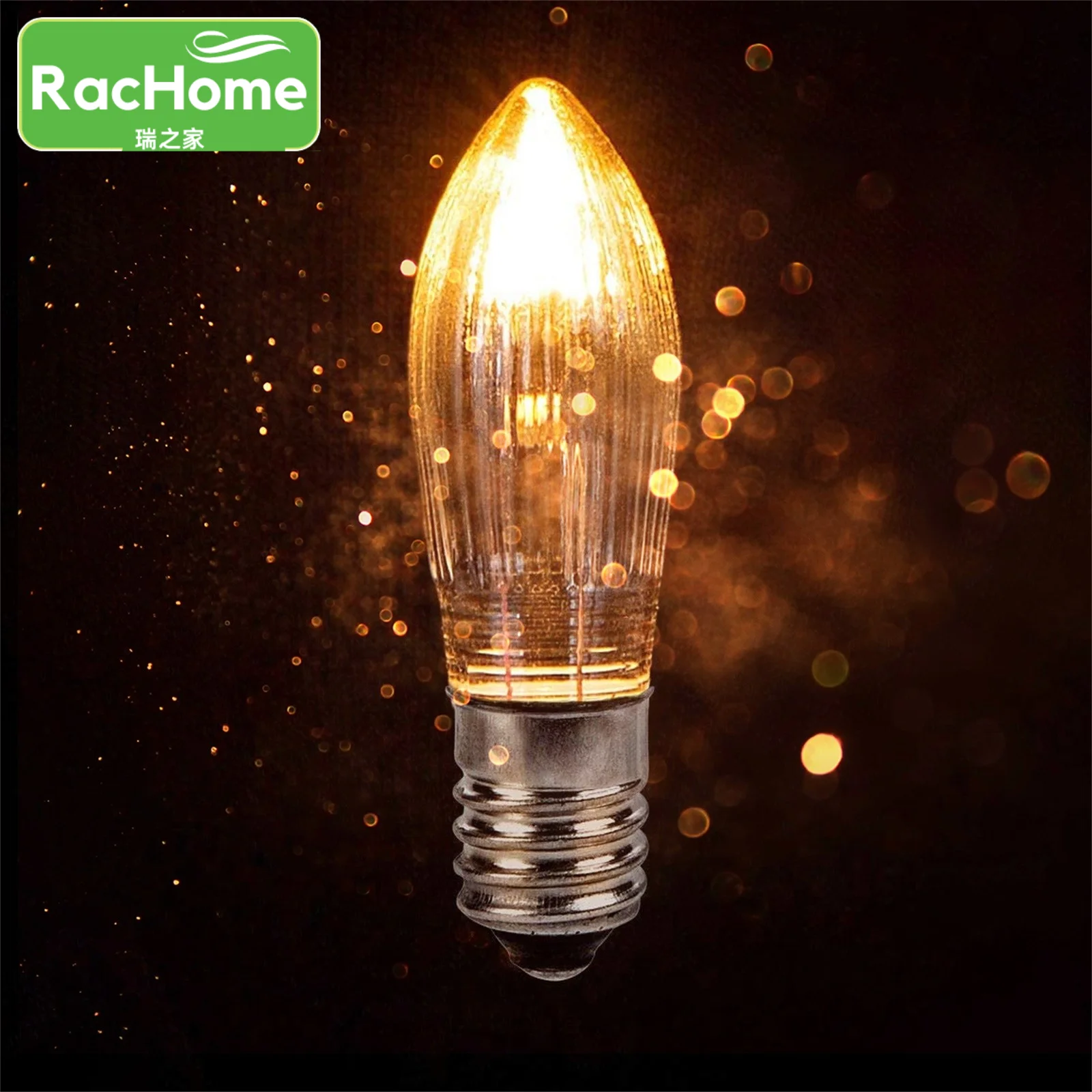 10pc 3w Warm Light Glass Bulbs 12v 14v 34v Tapered Candles E10 Led Replacement Bulbs Candle Light Bulb For Bathroom Kitchen Home