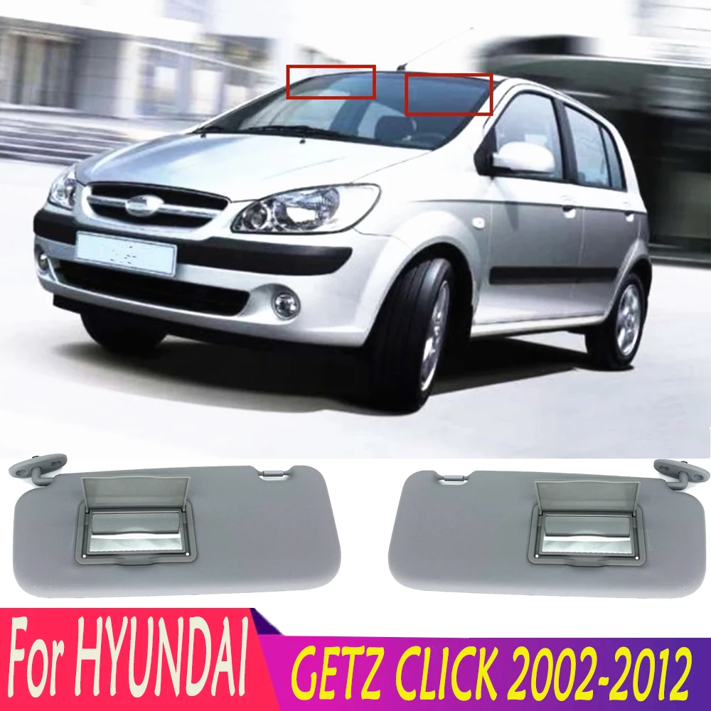 

Sun Visor For HYUNDAI GETZ CLICK 2002-2012 Gray Sun Visor LHD Car Left/Right Front Sunvisor Blind Cover Shield Shade With Mirror