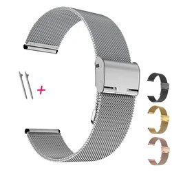 18mm 20mm 22mm Milanese Loop Strap Universal Mesh Stainless Steel Quick Release Smart Watch Band Bracelet for Samsung Huawei