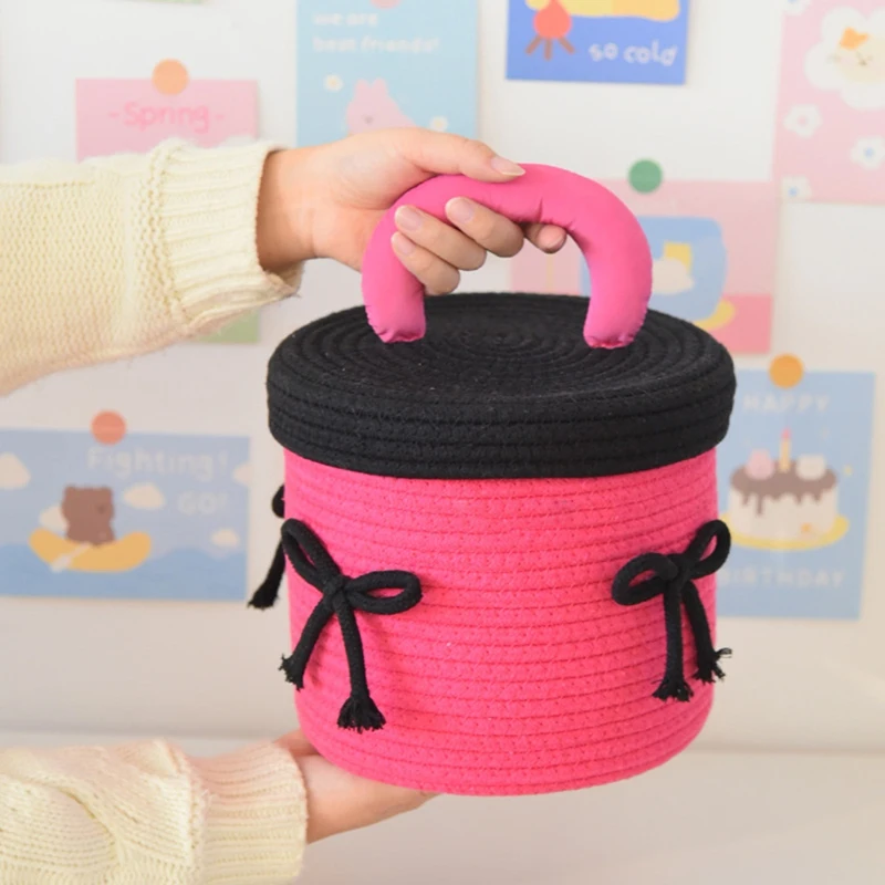 Woven Storage Baskets Living Room Desktop Sundries Storage Baskets Toy Storage Boxes Furniture Decoration Racks