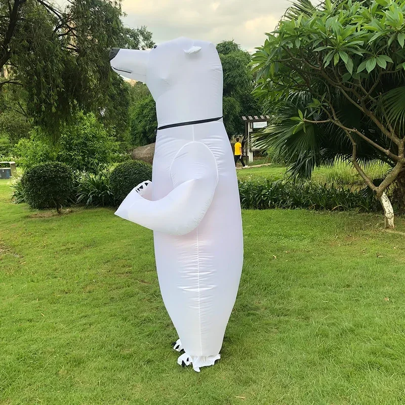White Polar Inflatable Costumes Adult Halloween Cosplay Costume Mascot Bear Party Role Play Disfraz For Man Woman MN3
