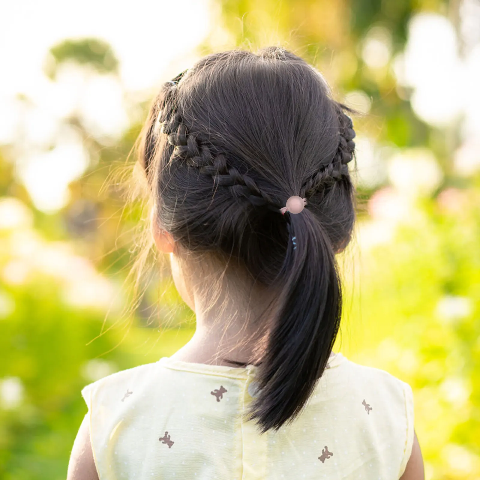

20 Pcs Girls Hair Accessories Ponytail Holders Clear Mini Ties Small No Damage Rubber Band Elastics
