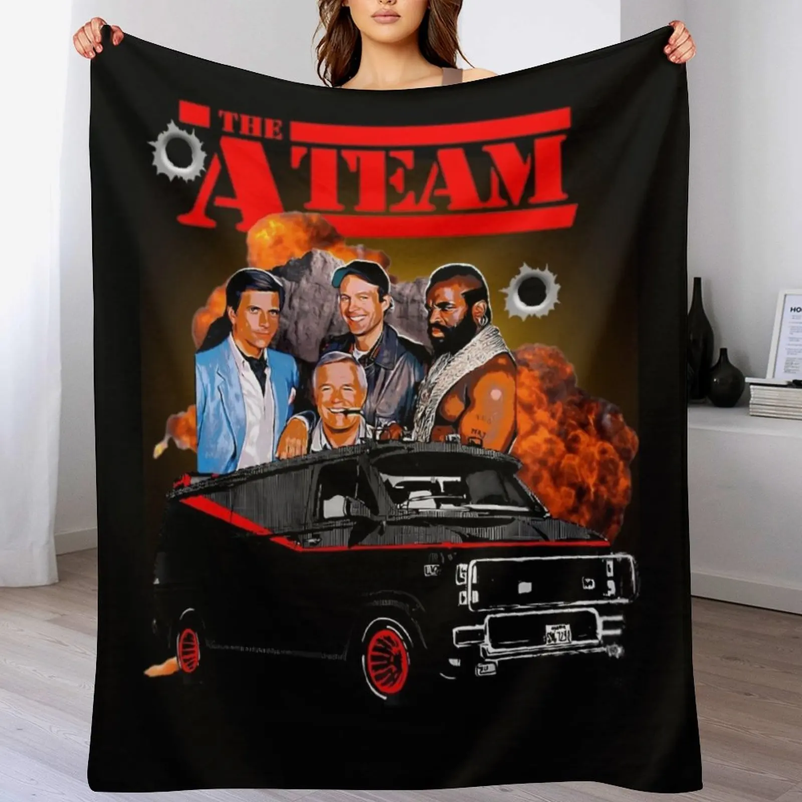 

All Risk Agency The A Team Throw Blanket Stylish Warm Blanket for Living Room Bedroom