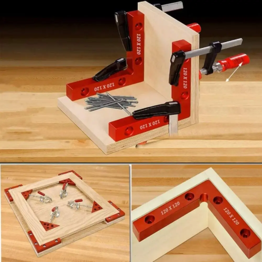 Aluminum Alloy Right Angle Clamp Precision 90° Right Angle Positioning Block Jig Panel Assembly Joinery Tool Panel Assembly Tool