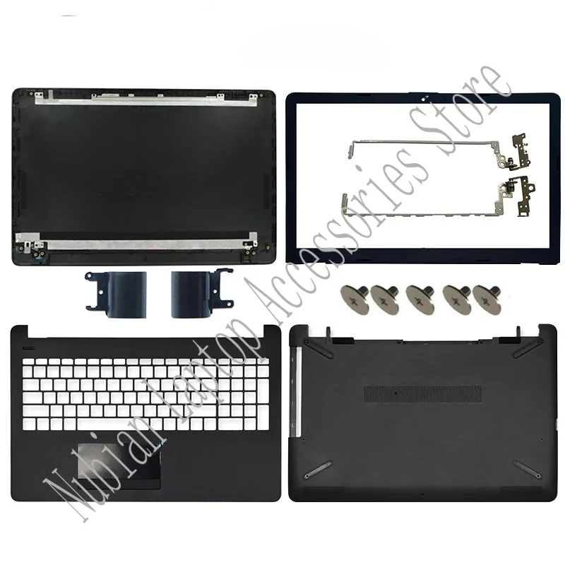 New For HP 15-RA0XX Laptop LCD Back Cover/Front Bezel/Palmrest/Bottom Case /Hinges black