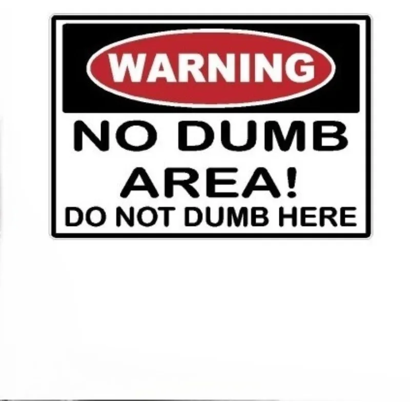 KK PVC Waterproof Scratch Resistant Funny Humorous Red Black Warning Decal Stickers For Car Helmet Laptop