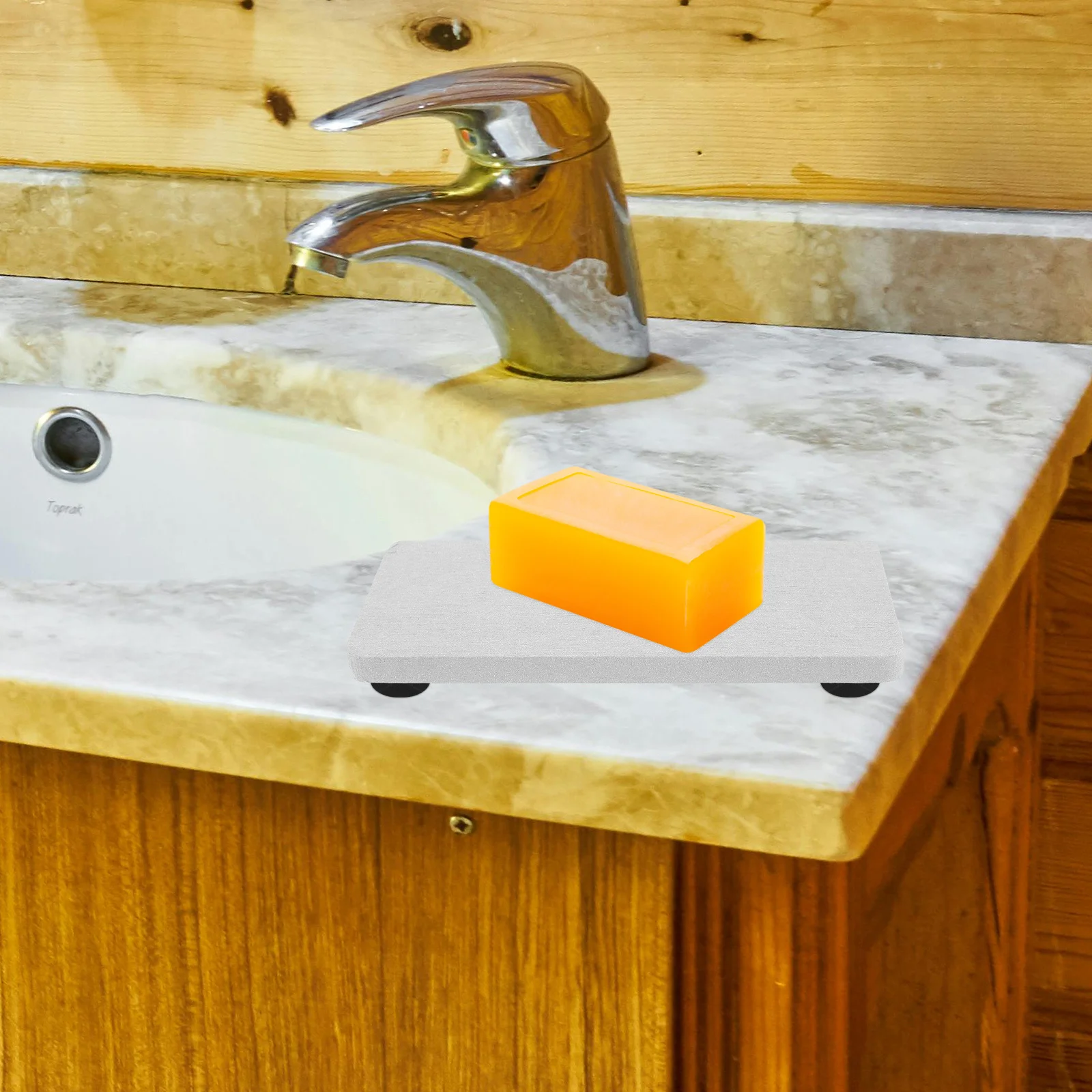 

Coaster Countertop Absorbent Mats Rectangle Absorbent Countertop Mat For Bathroom Kitchen Sink Soap Holder Cup Pad