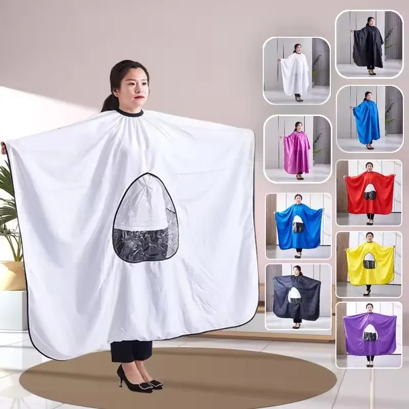 Salon Hairdresser Haircut Apron Cutting Cloth Pro Waterproof Transparent Watch Phone Hairdressing Cape Barbershop Styling Supply