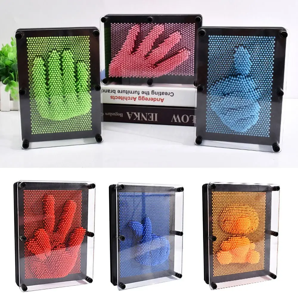 Neuheit Kinder Geschenk Klon Finger abdruck Malerei Pin Art Board Home Dekoration Hand Modell