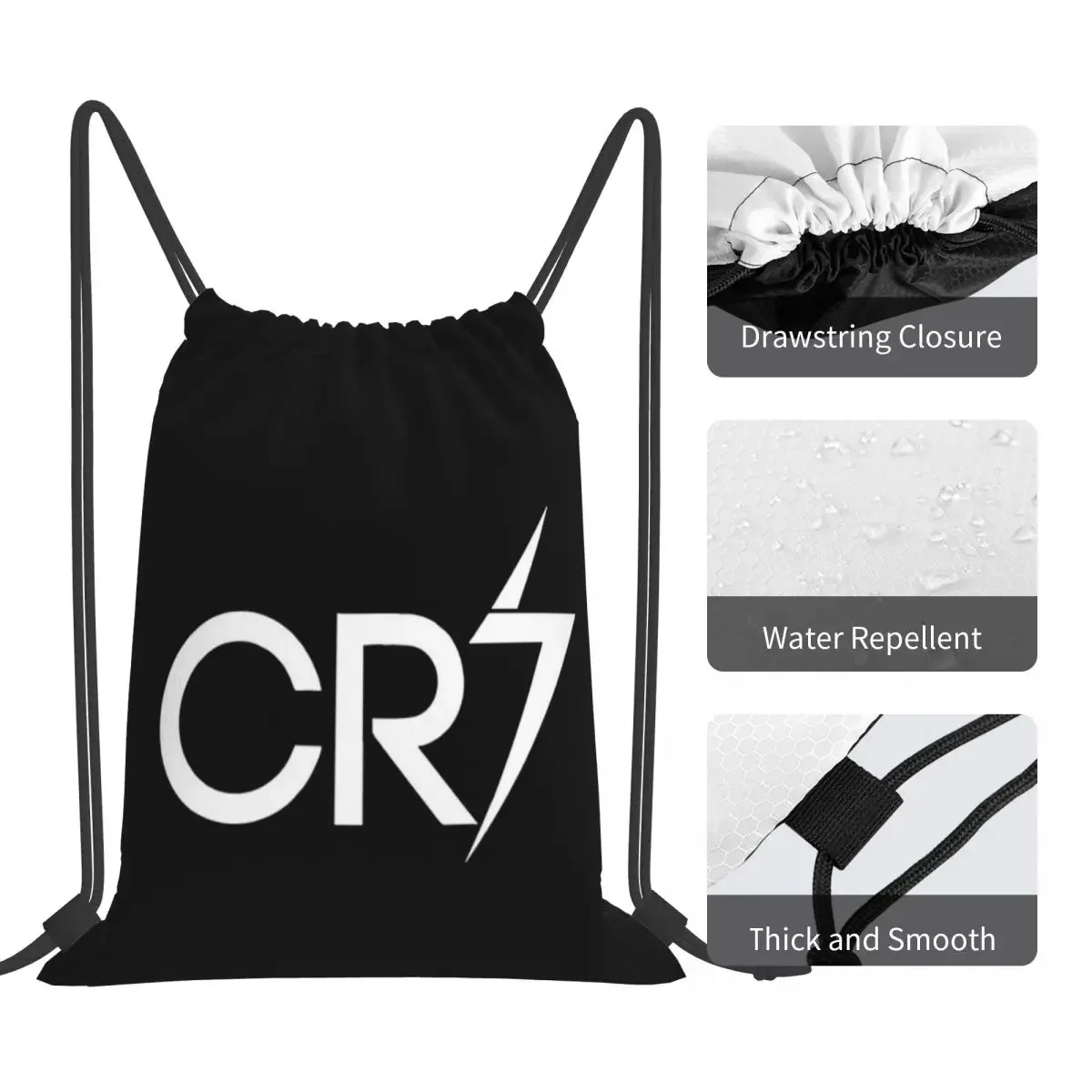 CR7 Backpacks Fashion Portable Drawstring Bags Drawstring Bundle Pocket Sundries Bag Book Bags For Travel