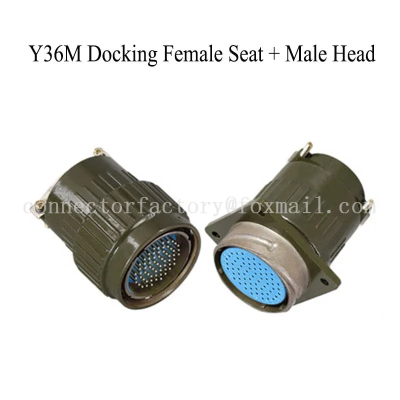 Y36M Series Fast Buckle Aviation Cable Industry Floating Typ Connector Plug Socket Male Female 4 14 16 19 36 50 65Pin Army Green