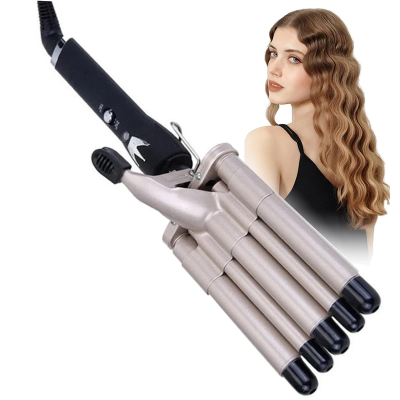 Керамические щипцы для завивки волос, палочка для завивки волос, быстрый нагрев, пятибчатые инструменты для завивки волос, ЖК-дисплей температуры, тип нагревателя PTC для всех волос