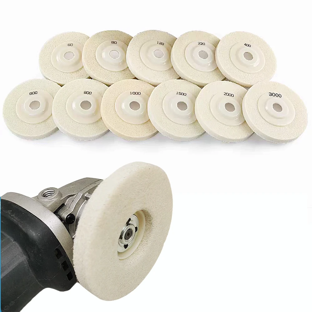4 Inch 100mm Sponge Fiber Polishing Pad Grit 60-3000 For Stone Renovation Of Marble Granite Quartz Stone