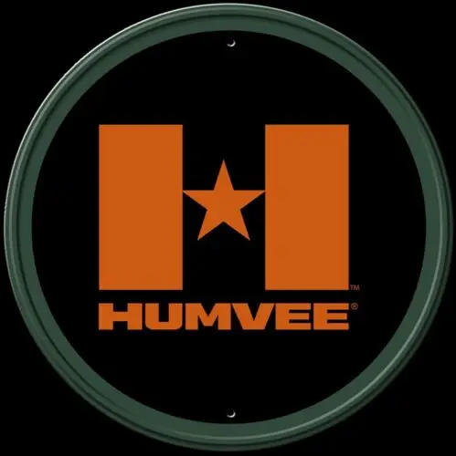 HUMVEE Flag Military American Garage Man Cave Wall Decor Round Metal Sign USA