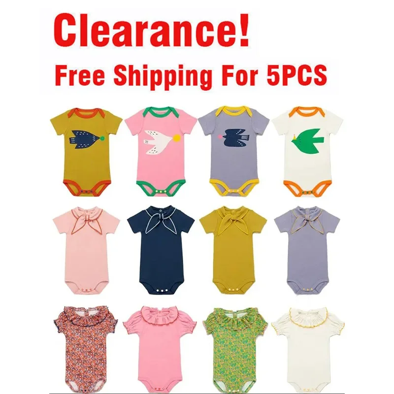 

Clearance Clothes 2024 New Summer MP Brand Infant Girls Bodysuits Boys Cute Short Sleeve Jumpsuits Kids Baby Onesie Ropa De Bebe