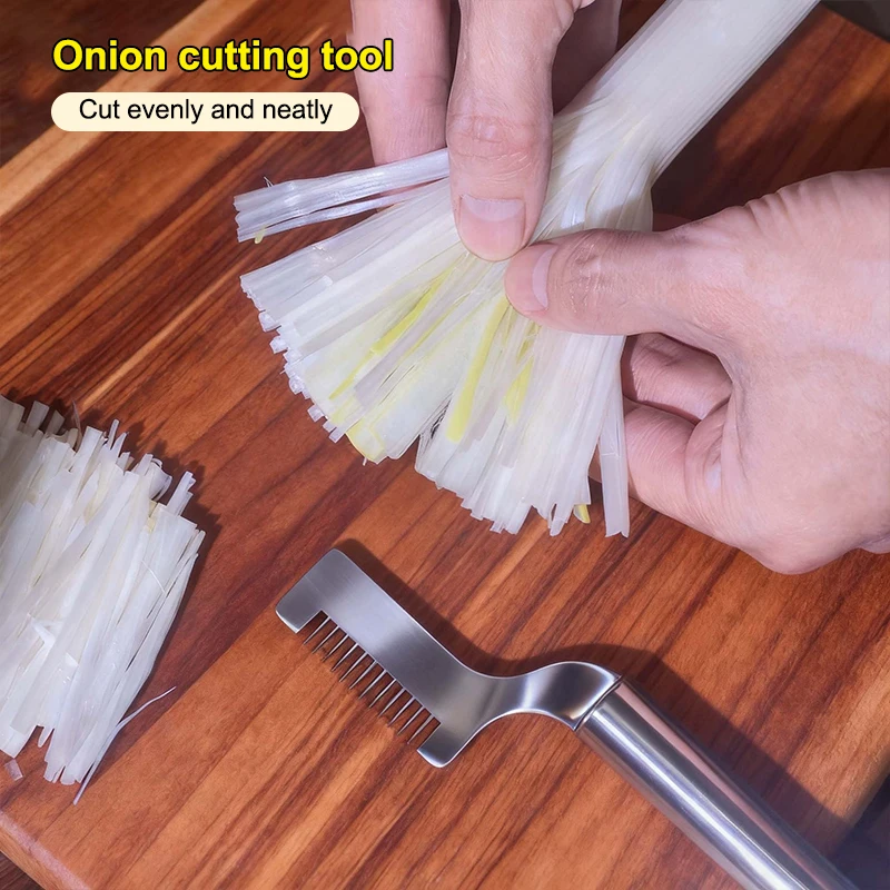 Scallion Cutter, Onion Cutter, Green Onion Shredder, Stainless Steel Vegetable Slicer, Innovative Kitchen Tool, Kitchen Gad