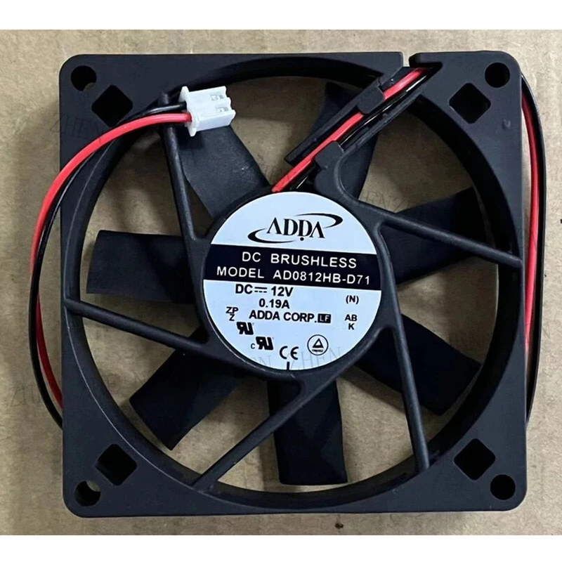 

S New for ADDA AD0812HB-D71 DC12V 0.19A 2-wire silent fan#QW