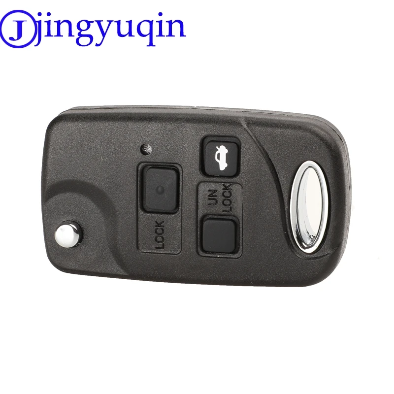 Jingyuqin Custodia a conchiglia per chiave auto pieghevole a distanza per Toyota Yaris Carina Corolla Avensis Cover Toy43 Toy47 Toy48 con pulsanti