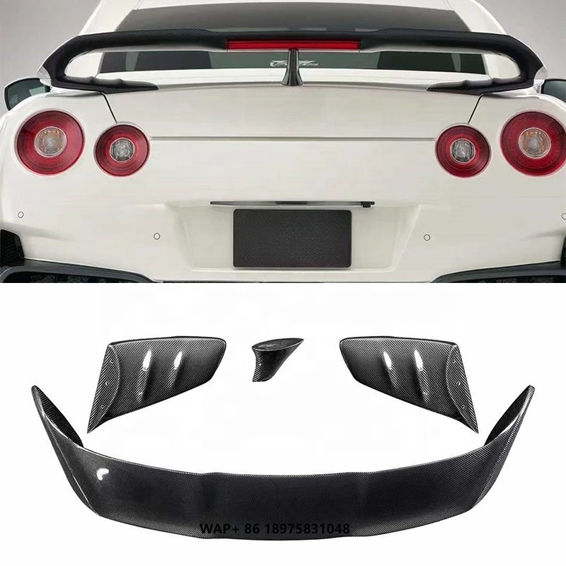 

For Nissan GTR R35 Sports Car VRS Style Carbon Fiber Rear Spoiler Tail Wing Luggage Compartment Tail Wing