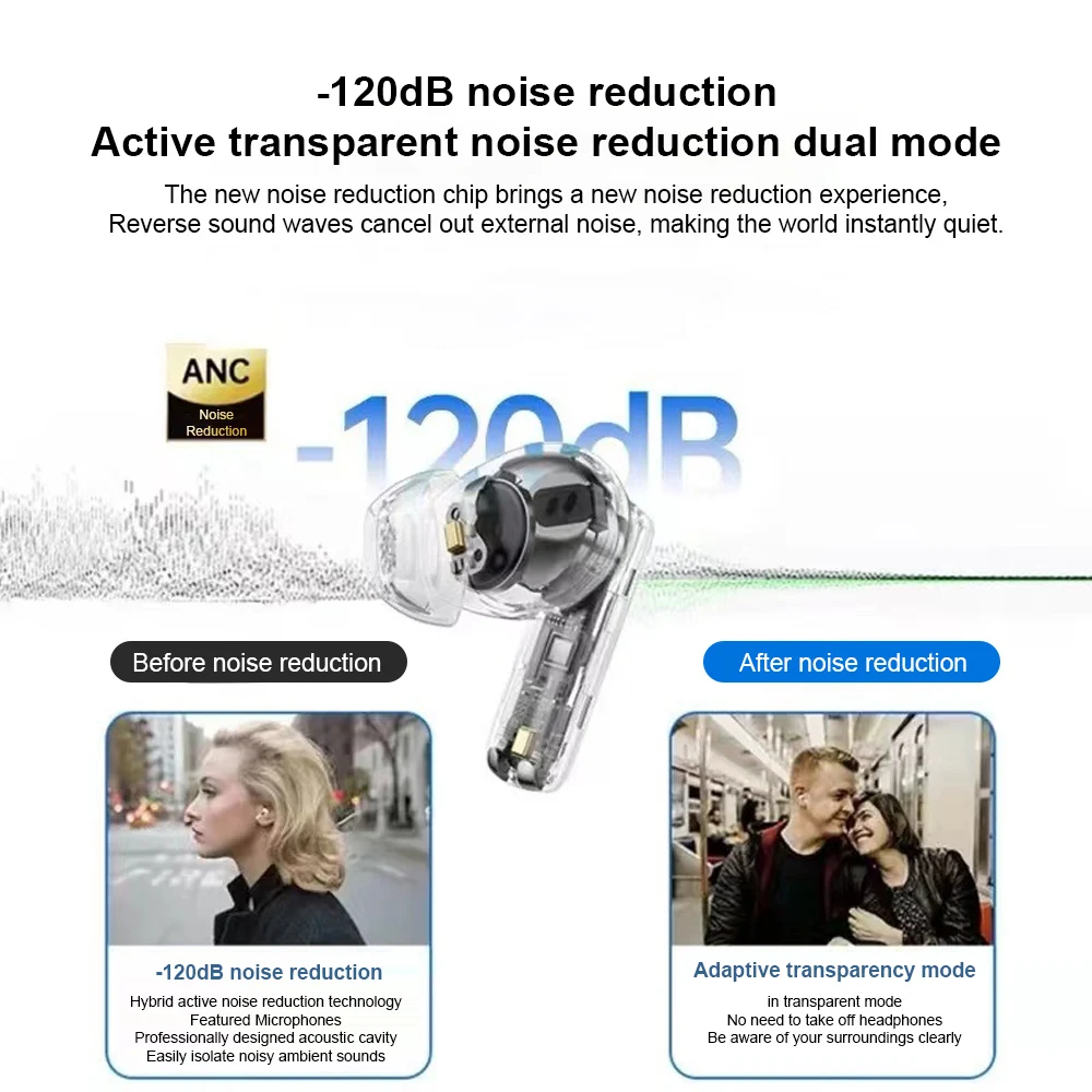 ERAZER AI ترجمة Airs Pro TWS سماعة لاسلكية تعمل بالبلوتوث سماعات التحكم بشاشة تعمل باللمس سماعات HiFi سماعات الأذن HD دعوة سماعات