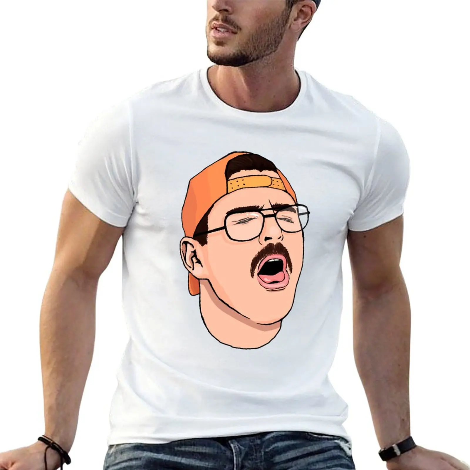 Julien Coughing T-Shirt Plus Size Gym Sports T-Shirt