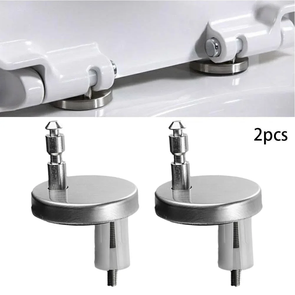 2pcs Universal Toilet Lid Hinges Fittings Quick Release Cover Hinge Screw 2pcs Universal Toilet Lid Hinges Fittings Quick Releas