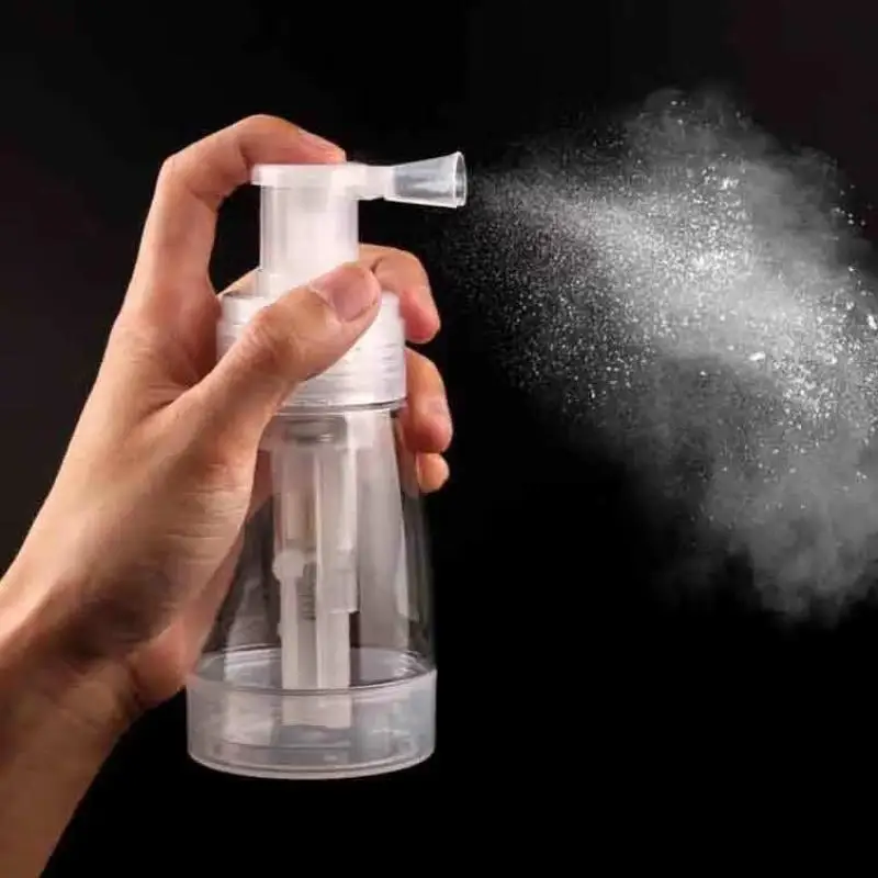 140ml Pulver-Zerstäuberflasche, Friseur-Talkum-Emulsionsspray, Reisebehälter, Lotion-Spender, Drehflasche, Salon-Zubehör – Detail 1