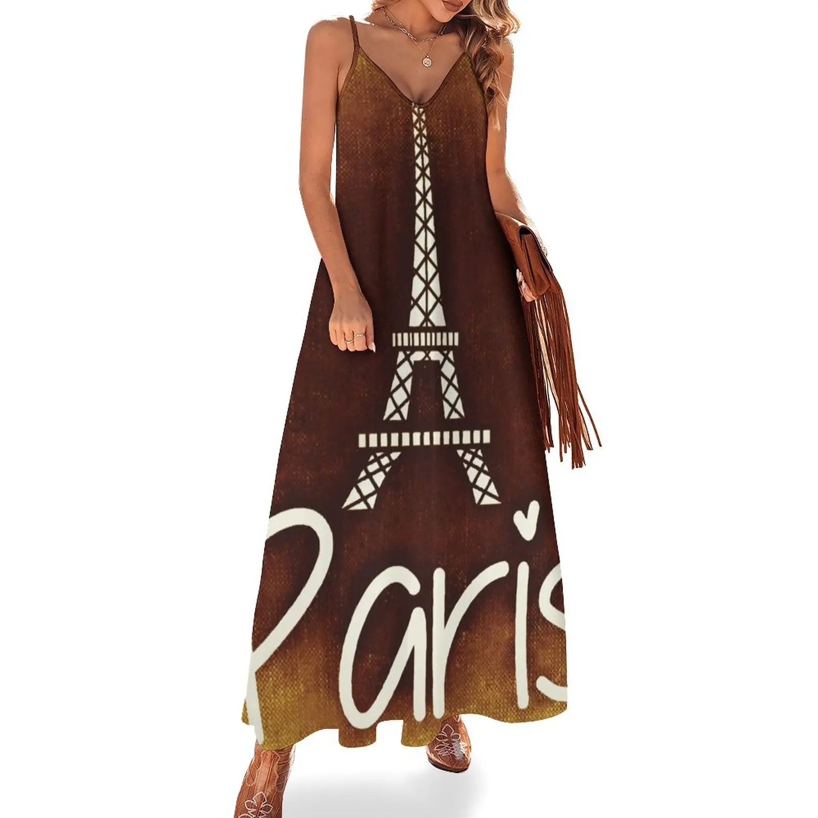 

PARIS EIFFEL TOWER Pop Art Sleeveless Dress dress party evening elegant luxury celebrity beach dress Summer dresses for women