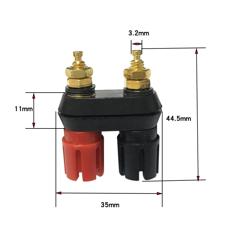 Top Selling Quality Banana plugs Couple Terminals Red Black Connector Amplifier Terminal Binding Post Banana Speaker Plug Jack