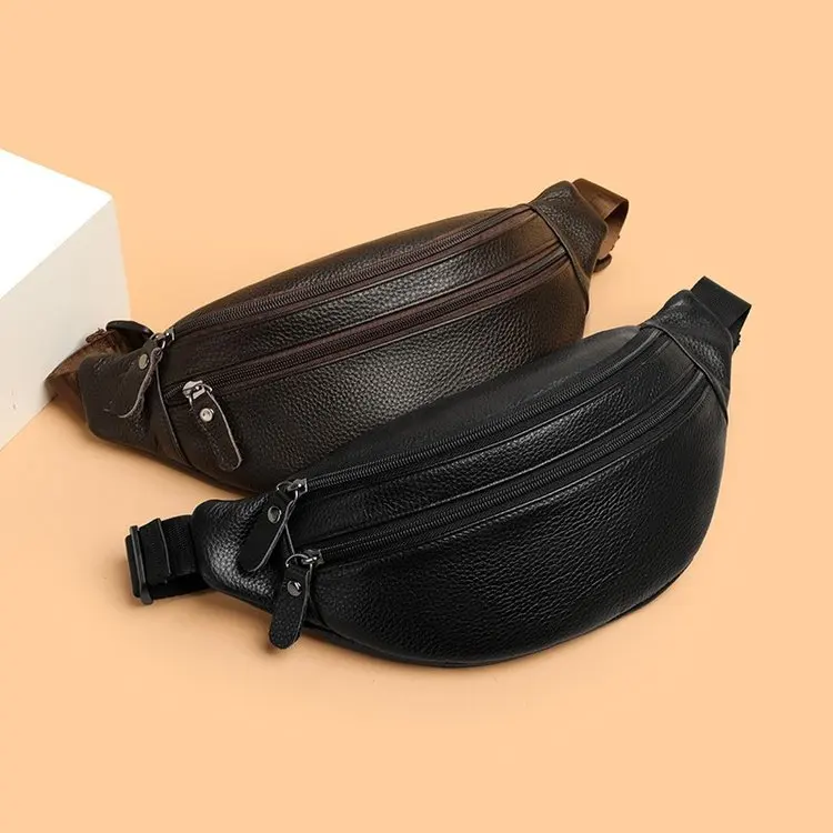 

2025 New Top-grain Chest Bag Men Waist Crossbody Fashion Casual Versatile Stylish Pack