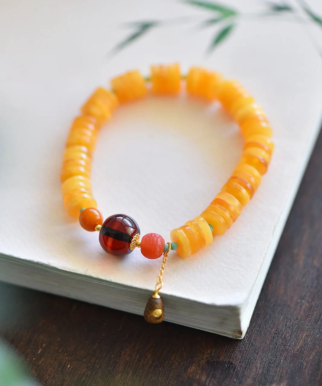 Natural Yellow Amber Round Beads Bracelet 9.6mm Women Men Healing  Stretch Amber Jewelry AAAAAA