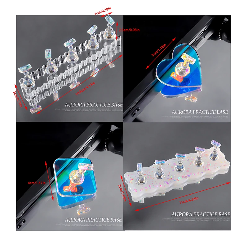 Магнитный держатель для ногтей акриловая подставка для накладных ногтей Гель-лак демонстрация полок палитры инструменты для маникюра