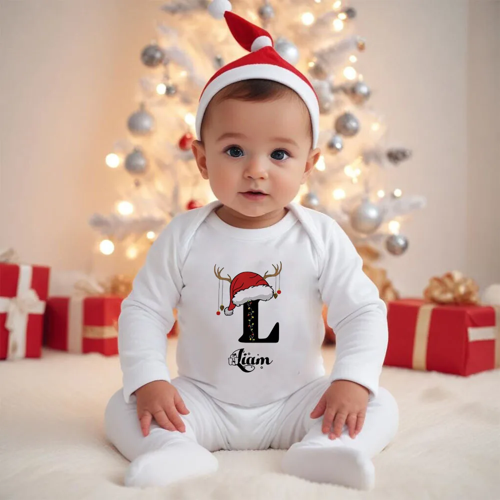 

Рождественский комбинезон для сна с младенцами, новый подарок для мальчика, детский подарок на дом, Рождественский подарок, объявление о беременности, пижама, рождественская одежда