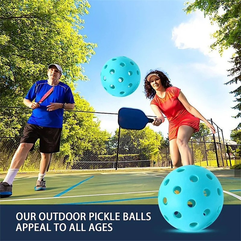 26 Holes 72mm Durable Indoor Pickleball Balls Plastic Rotational Molding Pickleballs for Entertainment and Practice Elastic Ball - Image 4