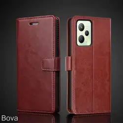 Card Holder Cover Case for OPPO Realme C35 Pu Leather Flip Cover Realme C 35 Retro Wallet Fitted Case Business Capa Fundas Coque
