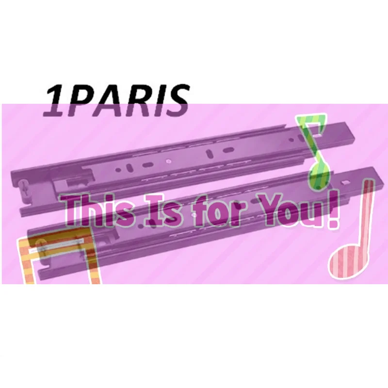 Heavy Duty Drawer Guide Full Extension Ball Bearing Slides Per Pair Buffer And Silent Wardrobe Furniture Hardware Accessories