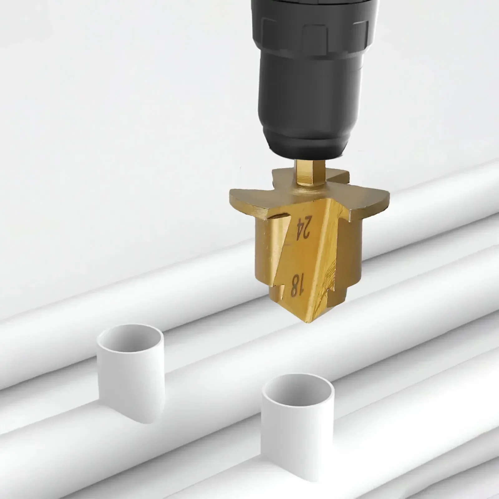 Set di punte da trapano per sollevamento PPR da 6,35 mm Kit di punte da trapano a gradini con codolo esagonale Strumento di collegamento per tubi dell'acqua Punte da trapano per alesatura Utensili elettrici