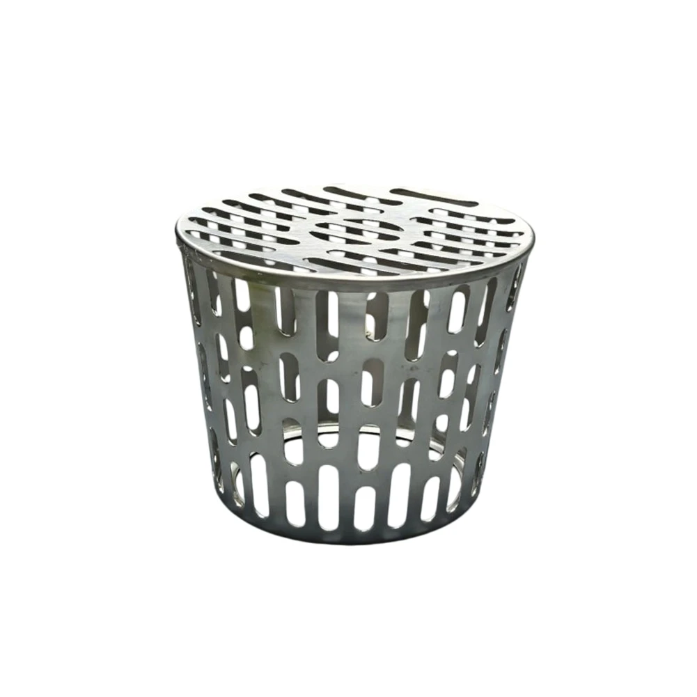 Side Drain 110mm Stainless Steel for Balcony Rooftop Outdoor Floor Drain Anti Blockage Filter Easy Maintenance