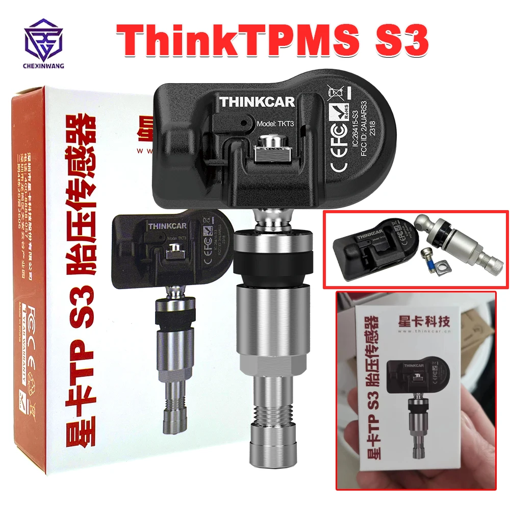 THINKCAR S3 2in1 THINKTPMS S3 TPMS Car TPMS Tire Pressure Sensor 315MHz 433MHz Program Work with Thinkcar Mucar Tpms Tool