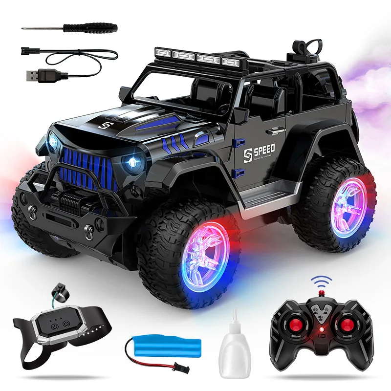 

2.4G 4WD remote control vehicle light spray drift off-road racing car high-speed electric off-road climbing car toy