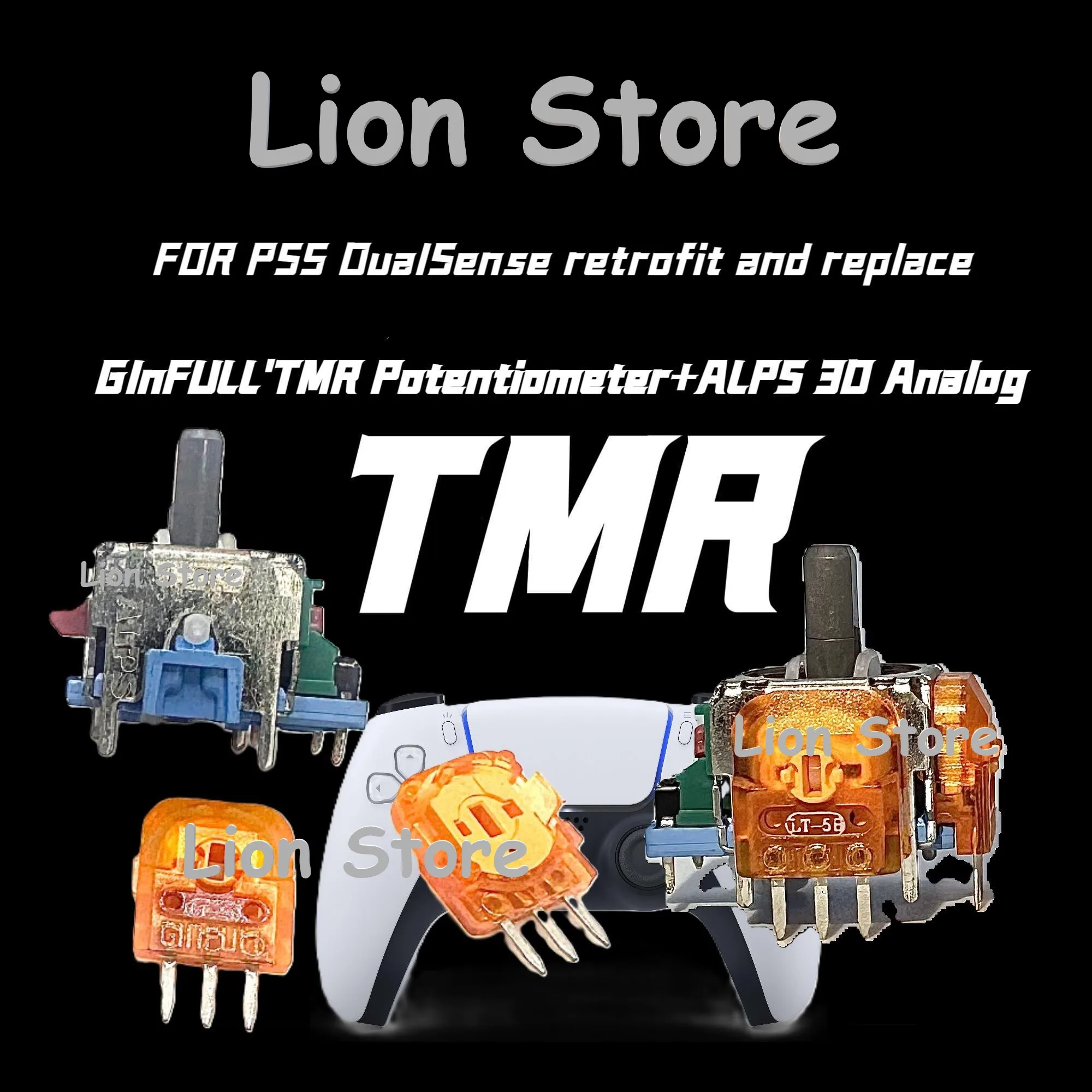 ALPS TMR For PS5/DS5 Dualsense joystick controller ALPS analog with TMR Sensor Potentiometers For retrofit replacement