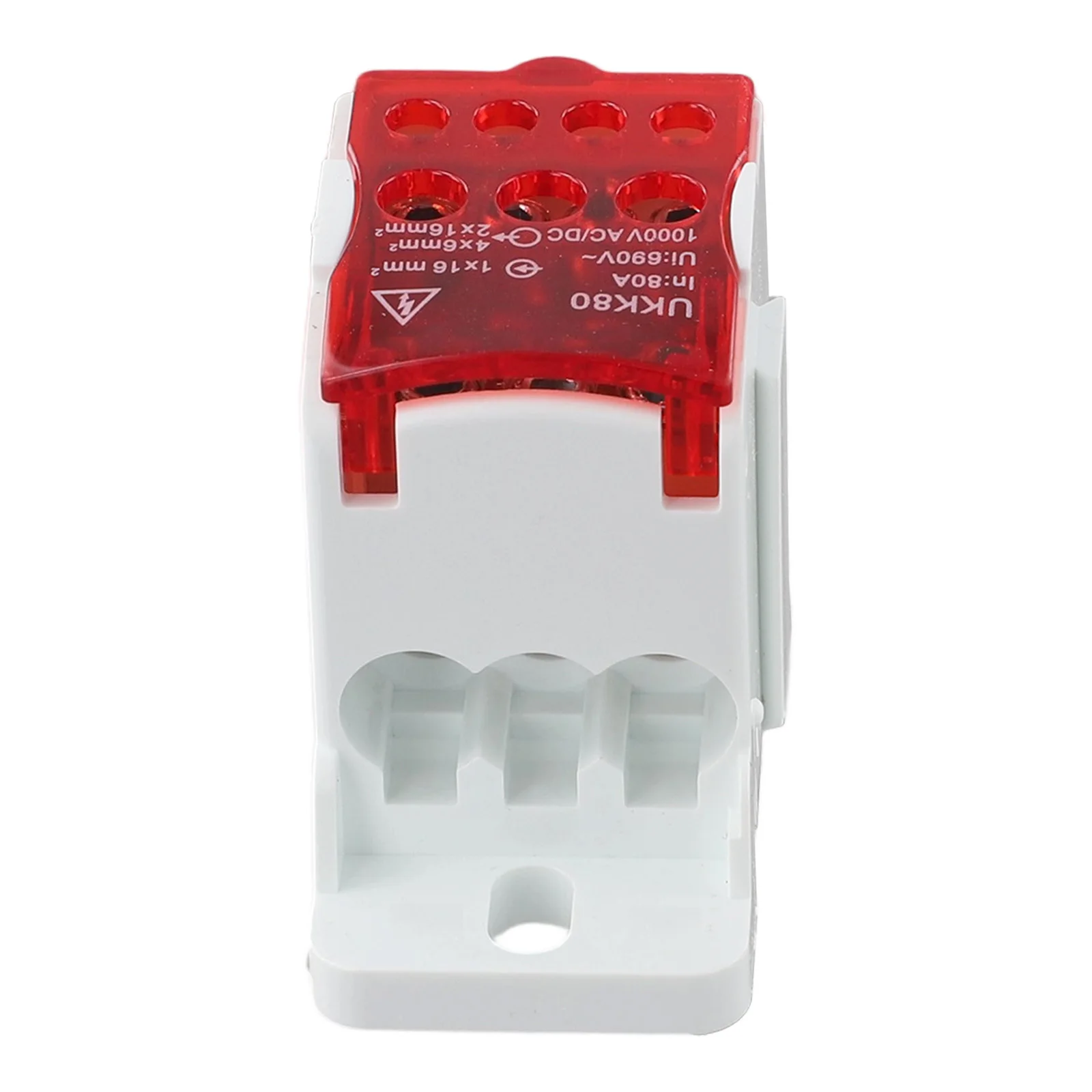Borneira Color Red Power Junction Box 1 Input Multiple Outputs PC Shell And Brass Guide Reliable Insulation Protection