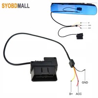 Tachograph RearMirrow Camera OBD Step-down Line Intelligent Cloud Mirror OBD2 Connector Power Cable for GPS DVR Driving Recorder