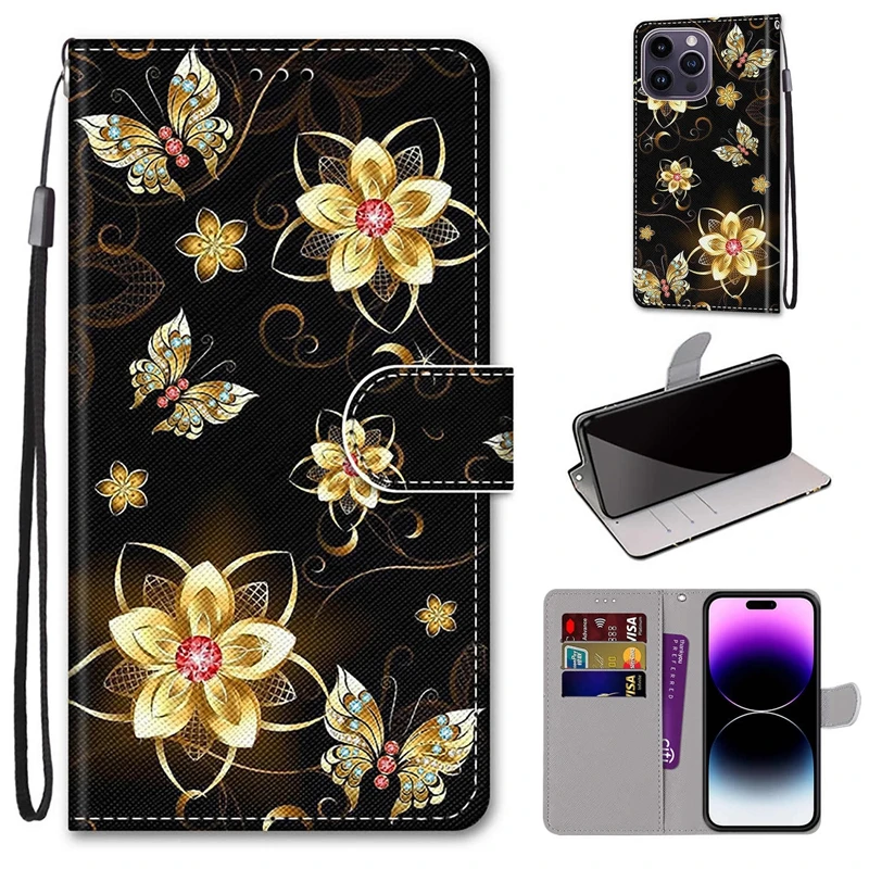 Pop para samsung a16 a36 caso gato tigre animal pintado carteira caso de telefone para samsung galaxy a16 a26 a36 a56 5g capa funda c